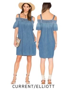 Current/Elliott | The Madeline Cold Shoulder Denim Dress NWT - Size 2